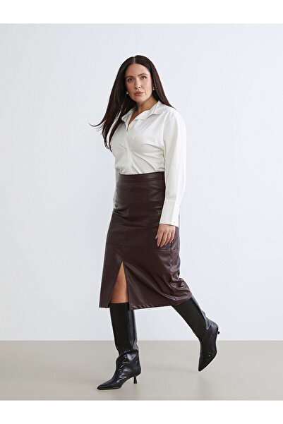 LC Waikiki Fusta Özmarka Noul Sezon, Mărime Mare, cu Fermoar în Talie, Aspect...