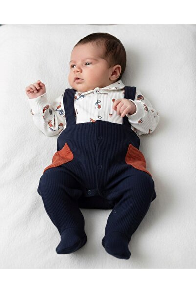 Egelite Baby Boy Seasonal Construction Machinery Bucket Printed Salopet Look ...