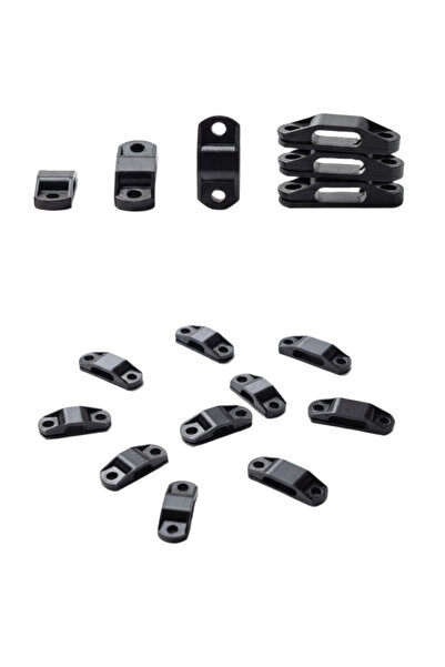 Konavix Set of 15 Screw-Mounted Cable Clips – Desk & Wall Organizer – 3 Sizes