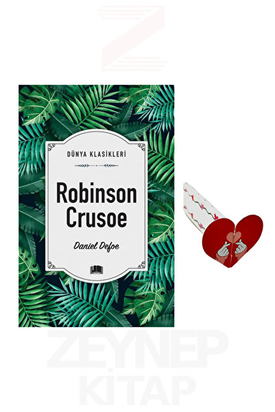 Ema Kitap Robinson Crusoe - Daniel Defoe (Dünya Klasikleri) Kalp Ayraç Hediye