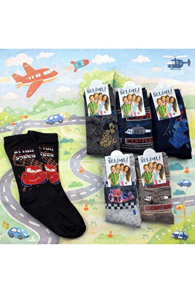 Valmira 5/6 Year Old Boy's Seasonal Socks - Cotton, Soft Texture - 6 Pairs As...