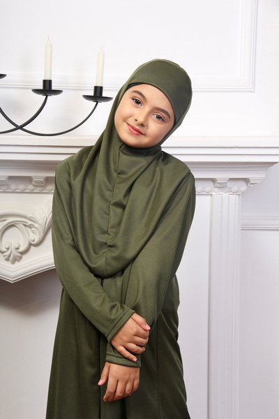 Defkay Rochie de rugăciune cu fermoar pentru fete, modernă, simplă