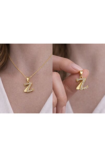 ZRN AKSESUAR KOLYE UCU XUPING TAŞLI Z HARFİ KOLYE UCU 14 K RENK TÜM KOLYELERİ...