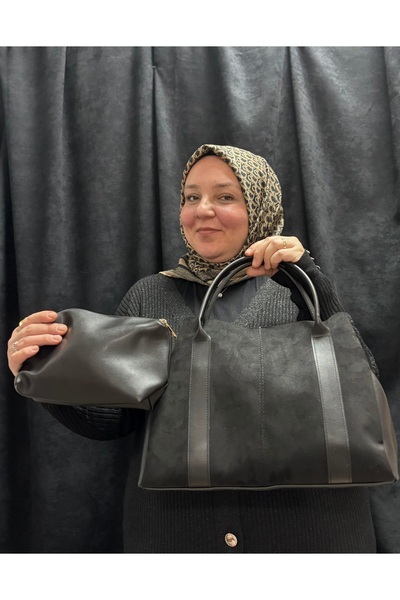 GÖNÜL Süet Kumaş Yavrulu Çanta