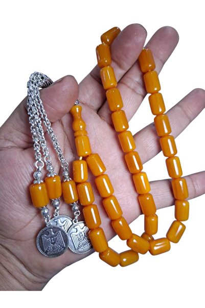 Cekke Tesbih Original Squeeze Amber 9*14 mm Prayer Beads Suitable for Daily Use