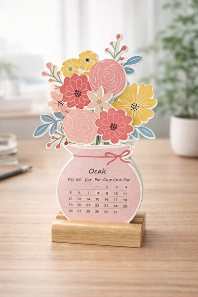Etiketçi Paşa 2026 Ahşap Ayaklı Küçük Çiçek Demeti Tasarım Mini Özel Tasarım ...
