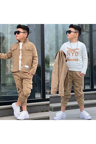 zavera for kids Αγορίστικο λινό σετ 3 τεμαχίων για γιορτές με λεπτομέρεια τσέ...