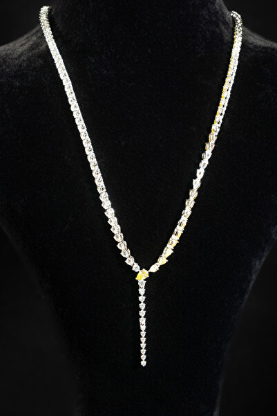 SİLVER KALLİSTE Solstice(SET):Rodyum Kaplamalı Pırlanta Kesim Zirkon Taşlı Yü...