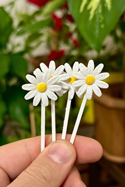 HD1001 1 Adet Yapay Papatya Çiçek Süsü Dekoratif Teraryum Pasta Saksı Dekoru ...