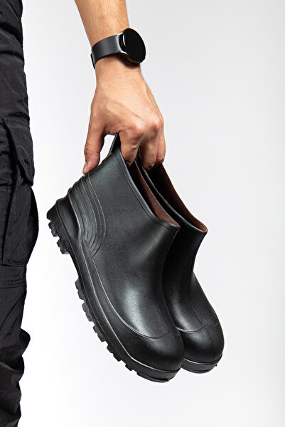 WEERY %100 Su Geçirmez Pvc 12 Cm Kısa Çizme Köy Çiftçi Çoban İşçi Bahçe Ayakk...