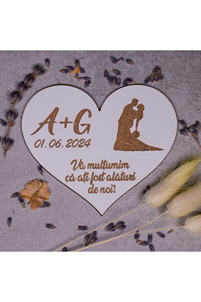 Creators of Crafts Wedding certificate - Heart with silhouette 9x8cm