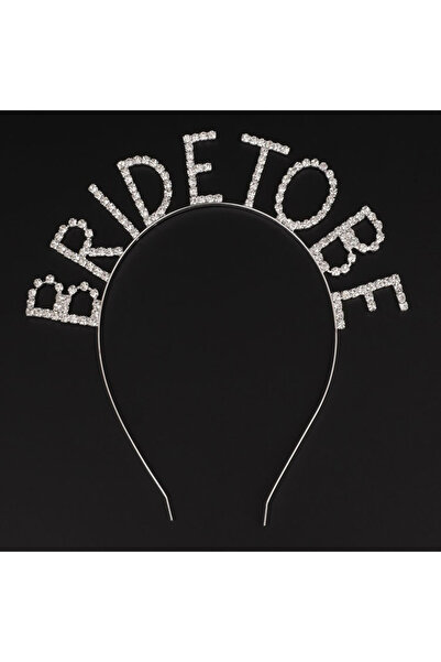 Fırsatkolik Silver Color Bride To Be Bridal Crown with Crystal Stones (5067)