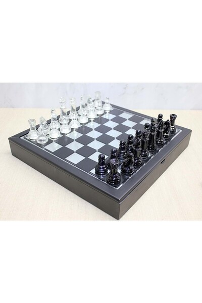 ZS DEMİR Boxed Glass Chess Set