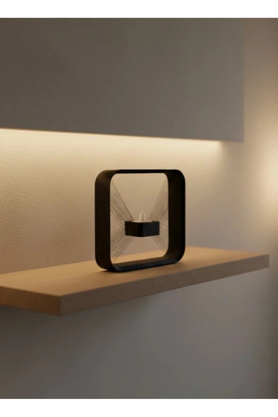 Fırsatkolik Hanging Square Candle Holder Wall Decor Dim Hall and Modern Spaces