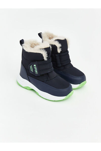 LC Waikiki Lcw Steps Navy Blue Baby Boy Boots with Fur Inside