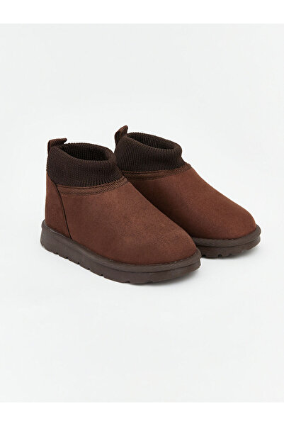 LC Waikiki Lcw Steps Brown Ribbed Detailed Baby Boy Boots