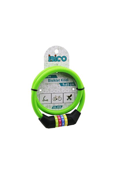 Fırsatkolik Refreshed Thin Bike Lock Steel Wire Green Color Case 9Mmx65Cm (5067)