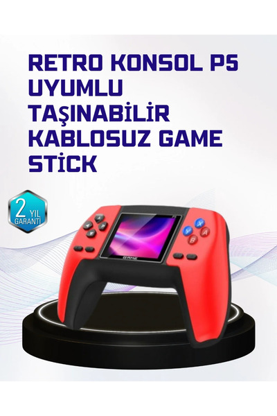 P5 Retro Oyun Konsolu | Ergonomik Tasarım, Taşınabilir