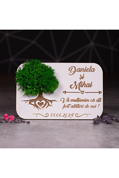 Creators of Crafts Wedding certificate - Rectangle with lichens 10x7cm