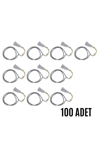 Fırsatkolik سبحة صلاة زجاجية مزينة بحرف الفاف 99 حرفًا مع بطاقة اسم أزام للصل...