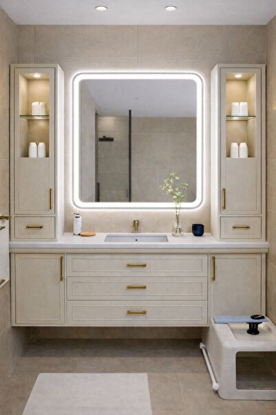 eagle mirror "Endless24" Dokunmatik Sensörlü Ledli Trafolu Kumlamalı Banyo Ay...