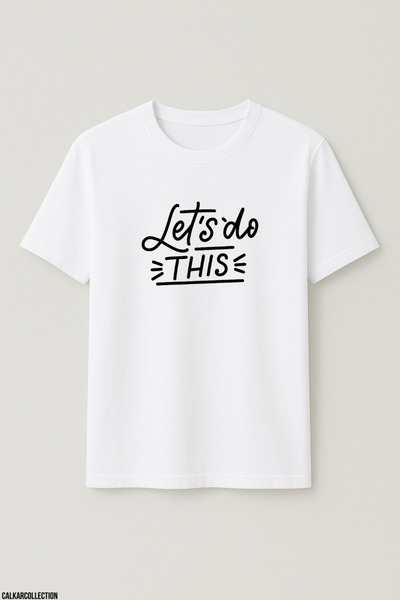 CALKARCOLLECTION Unisex Oversize Text Printed Tshirt