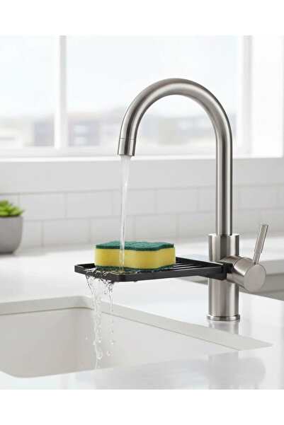 Fırsatkolik حامل إسفنج مثبت على الصنبور مع ميزة التنقيط لتنظيم المطبخ