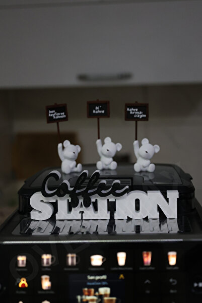 OVERMAX Coffee Station Yazısı - Modern Kahve Köşesi Temalı Dekor