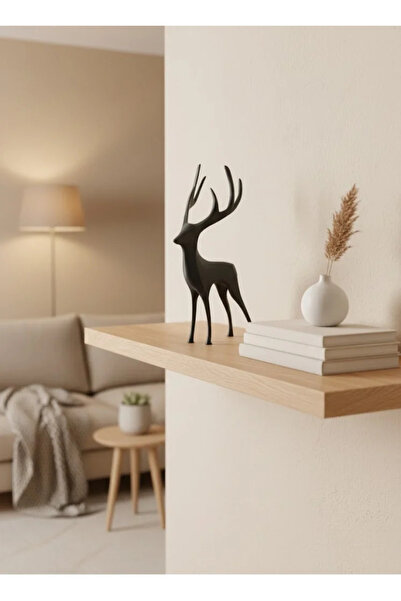 Fırsatkolik تمثال غزال رمادي اللون لتزيين غرفة المعيشة والرفوف بشكل عصري