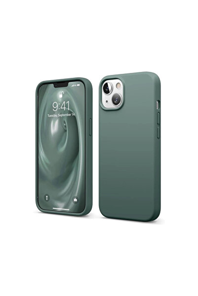 eco port حافظة آيفون 14 من السيليكون الأول - أخضر داكن