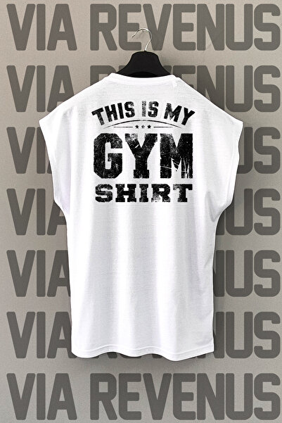 Vordevia This Is My Gym Shirt, Back Printed, Zero Sleeve, 100% Cotton Sports ...