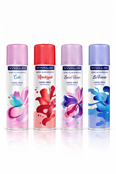Vivaldi Geniş Alan Kokusu Seti 4’lü 500 ml – Cute, Hürrem Afro, Sweet Home, L...
