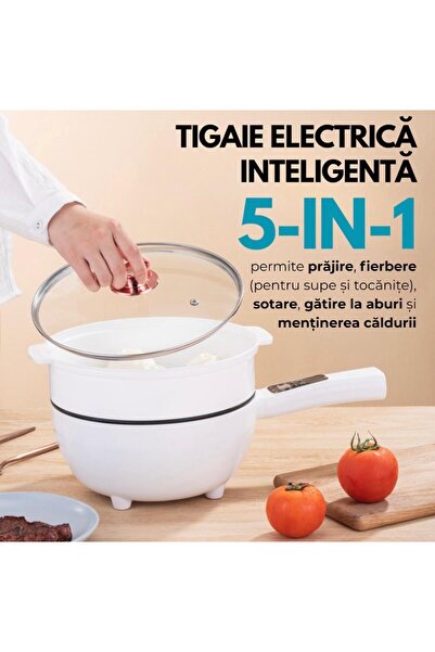 migas Smart Electric Frying Pan 3L, Multifunctional, Control Panel, 26cm, Fry...