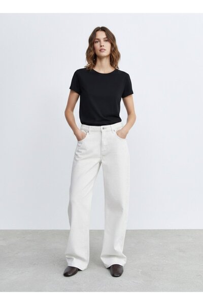 Ltb Short Sleeve Crew Neck Basic Black T-Shirt