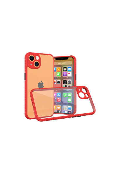 eco port حافظة آيفون 13 ميني شفافة من السيليكون ميامي - أحمر