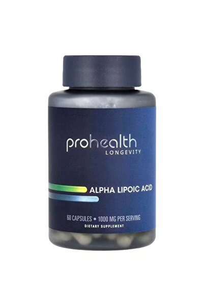 ProHealth Longevity حمض ألفا ليبويك للصحة الخلوية 1000 ملغ 60 كبسولة