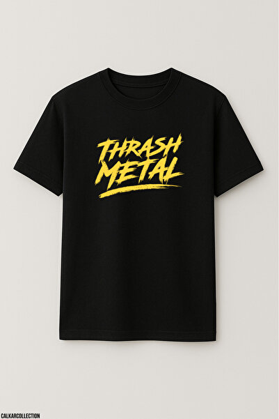 CALKARCOLLECTION Unisex Oversize Thrash Metal Tshirt