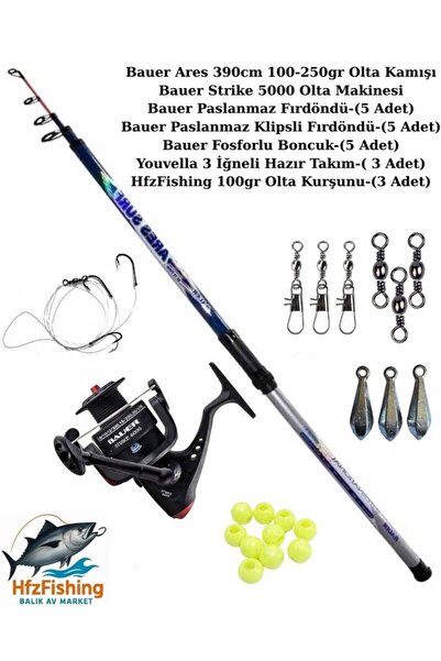 BAUER Ares 390cm-Strike 5000 Kıyı Olta Seti