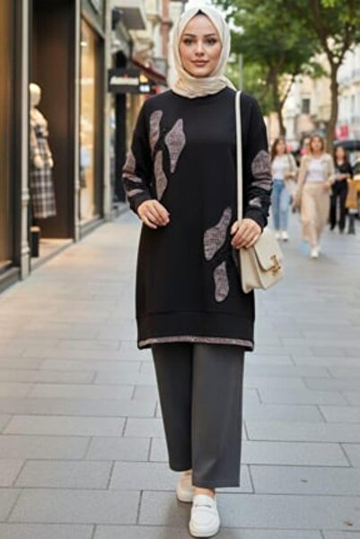 Moodbasic TRİKO DETAYLI İŞLEMELİ TUNİK