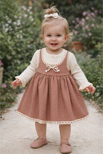 Pure Boutique Rochita bebe fetita eleganta cu maneci lungi dantela si design ...