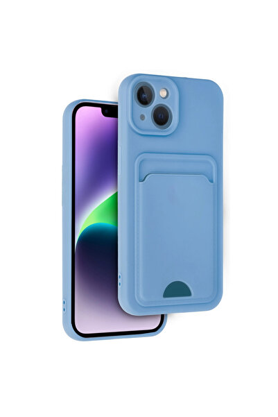 eco port iPhone 14 Case Kelvin Silicone with Business Card - Blue
