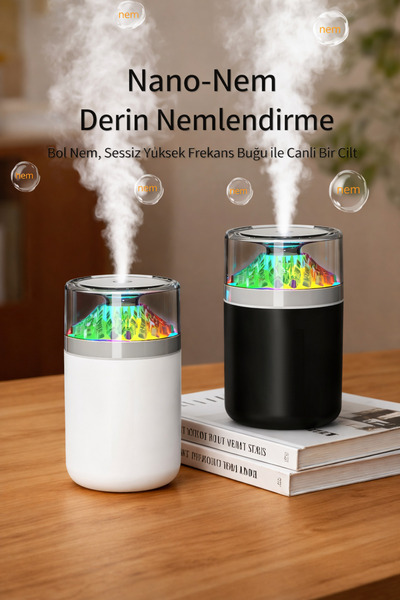 Tech&bello accessories Ultrasonik Hava Nemlendirici Gece Lambası Ve Aroma Dif...