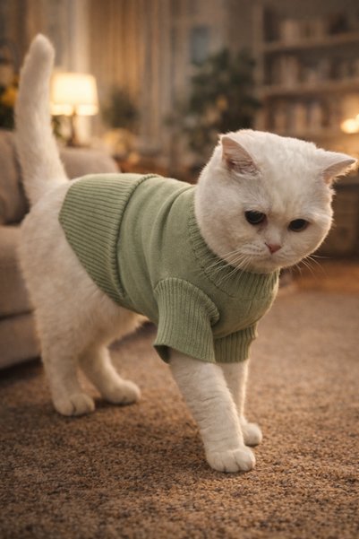 Feyora Knitwear Sweater for Cats and Dogs – Soft Textured, Warm Pet Clothing