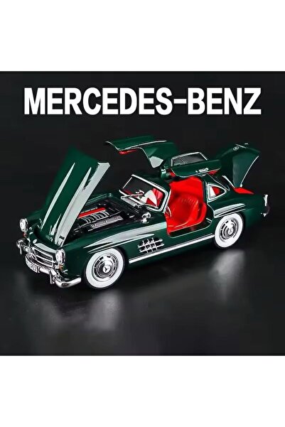 Mercedes-Benz 300 Sl Yeşil 1954 Model Klasik Araba 1/24 Ölçek Mercedes 300SL Yeşil