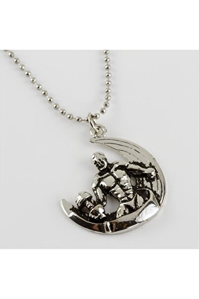 ZERO LAND Drnds Weightlifter Figured Male (05553) Necklace-Silver Color
