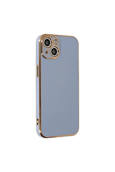 eco port Iphone 14 case volet silicone - blue