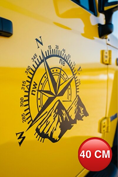 Yalıgraf Reklam Tabela Off-Road 4X4 Compass Mountain Logo Vehicle Caravan Aut...