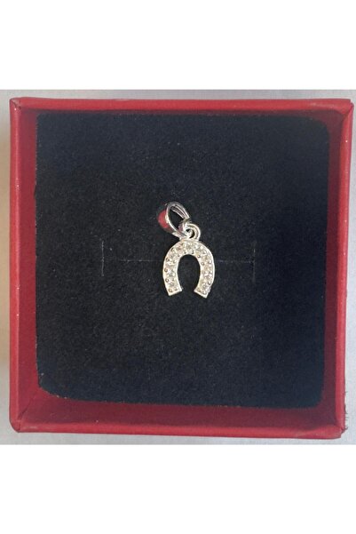 Premium JEWELRY Silver 925 Horseshoe Pendant with Stones, 0.66 g