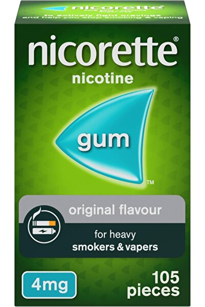 Johnson Nicorette علكة نيكوريت 4 ملغ بنكهة أصلية (105 قطعة)