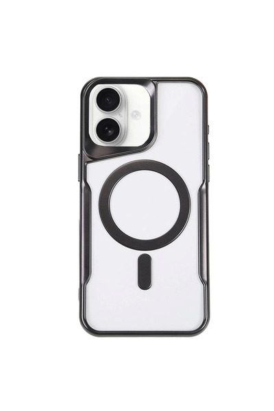 eco port غطاء حماية من السيليكون لهاتف آيفون 16 بلس من بوبي ماجسيف - أسود